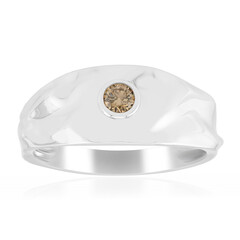 Anello in argento con Diamante Cognac d‘Argyle SI2 (de Melo)