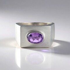 Anello in argento con Ametista