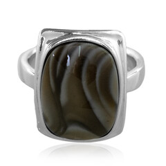Anillo en plata con Silex de la Sierra de Santa Cruz