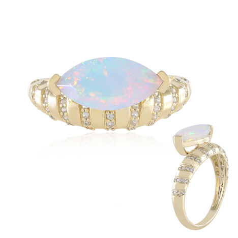 Anello in oro con Opale di Welo (de Melo Gold)