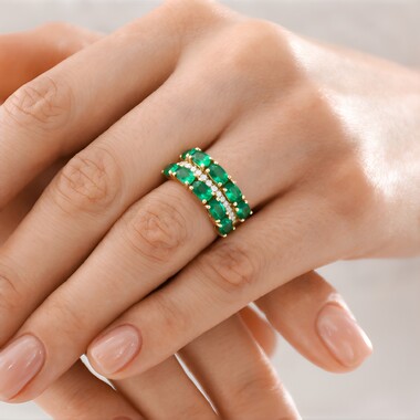 Äthiopischer Smaragd-Goldring