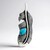 Ciondolo in argento con Turchese Kingman Mohave Blu (Jones Lee)