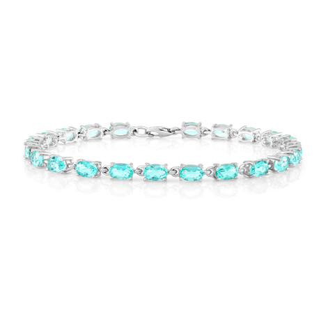Bracciale in argento con Quarzo color paraiba