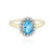 Anello in oro con Topazio Blu Svizzero (Adela Gold)