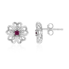 Orecchini in argento con Rodolite