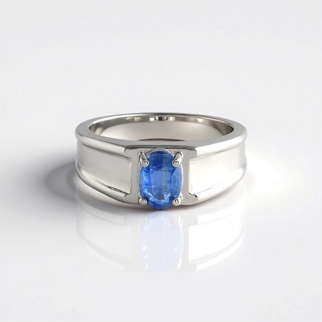 Anello in argento con Cianite del Nepal