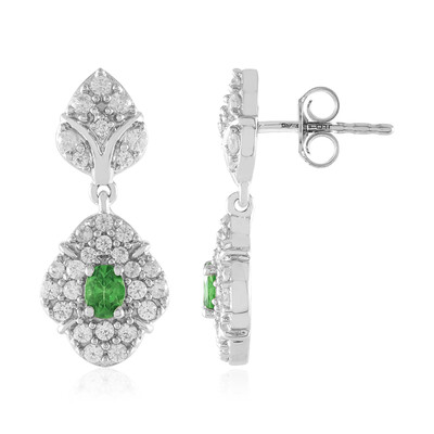 Orecchini in argento con Tsavorite della Tanzania