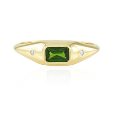 Anillo en plata con Diópsido de Rusia