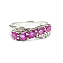 Mozambique Ruby Silver Ring