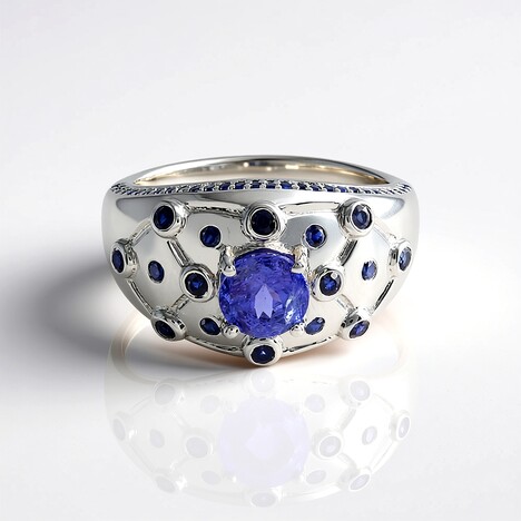 Bague en argent et Tanzanite (Adela Silber)