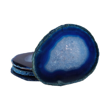 Blauer Achat-Untersetzer