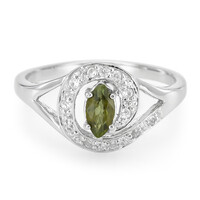 Bague en argent et Tourmaline cuprifère