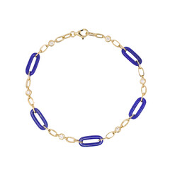 Gouden armband met lapis lazulistenen (CIRARI)