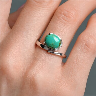 Bague en argent et Turquoise de Tyrone (Faszination Türkis)