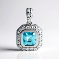 Pendentif en argent et Zircon de Ratanakiri