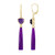 Pendientes en plata con Calcedonia morada (KM by Juwelo)