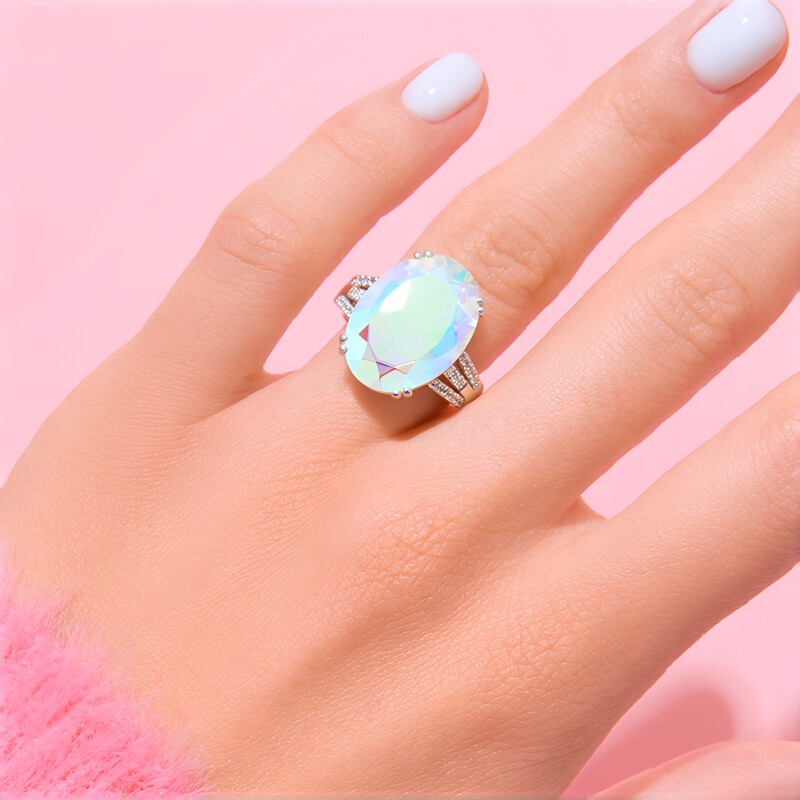 Anello in argento con Quarzo Moonlight