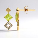 Boucles d'oreilles en or et Sphène