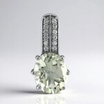 Ciondolo in argento con Ametista Verde