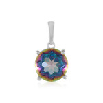 Zilveren hanger met een blauwe mystieke kwarts