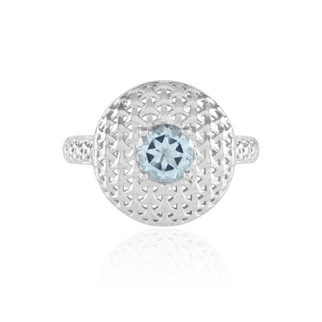 Sky Blue Topaz Silver Ring (MONOSONO COLLECTION)