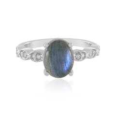 Zilveren ring met een labradoriet (Adela Silber)
