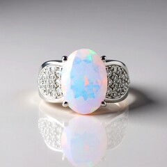 Anello in argento con Opale di Welo