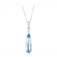 AAA-Brasilianischer Aquamarin-Goldhalskette