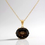 Collana in argento con Quarzo Fumè