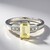 Anello placcato in platino con Kunzite Canarino