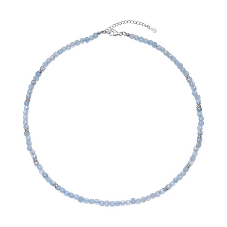 Aquamarin-Silberhalskette