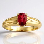 AAA-Brasilianischer Rubellit-Goldring