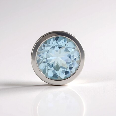Pendentif en argent et Topaze bleu ciel (MONOSONO COLLECTION)
