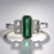 Anello in argento con Tormalina Verde di Benedito