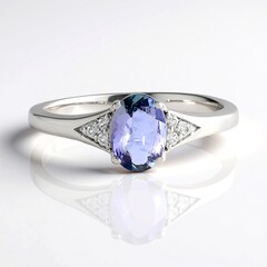 Anello in argento con Tanzanite (non riscaldata)