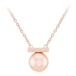 Purpurfarbene Ming-Perlen-Silbercollier (TPC)