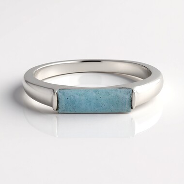 Brasilianischer Aquamarin-Silberring