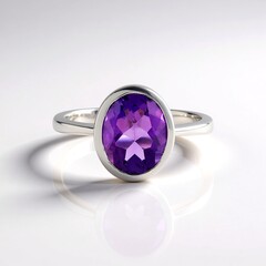 Anello in argento con Ametista del Marocco