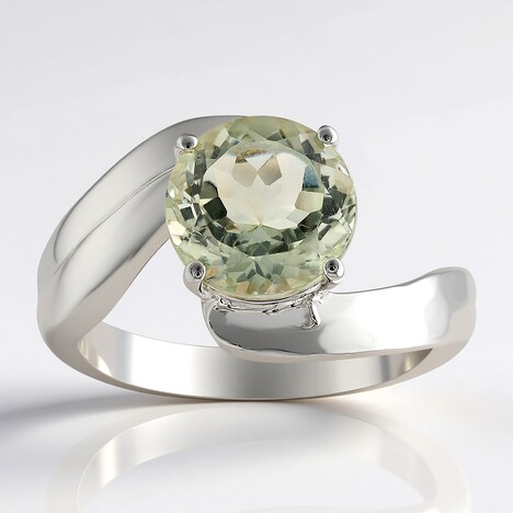 Anello in argento con Ametista Verde (Pallanova)