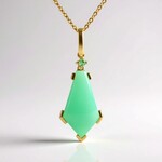 Collana in argento con Crisoprasio (KM by Juwelo)