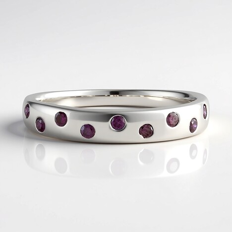 Anello in argento con Diamante Porpora I2