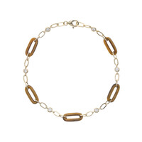14K Tiger´s Eye Gold Bracelet (CIRARI)