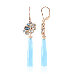Blue Chalcedony Silver Earrings (KM by Juwelo)