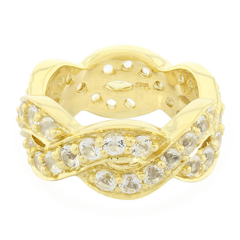 Weißer Topas-Silberring