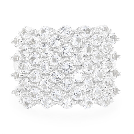 Weißer Topas-Silberring