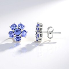 Orecchini in argento con Tanzanite