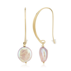 Pendientes en plata con Perla Ming púrpura