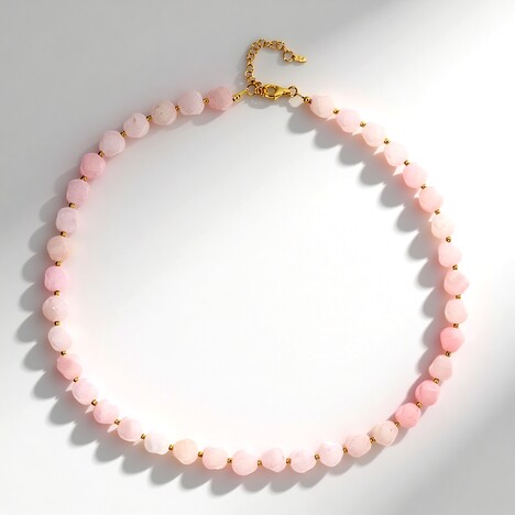 Collana in argento con Quarzo Rosa