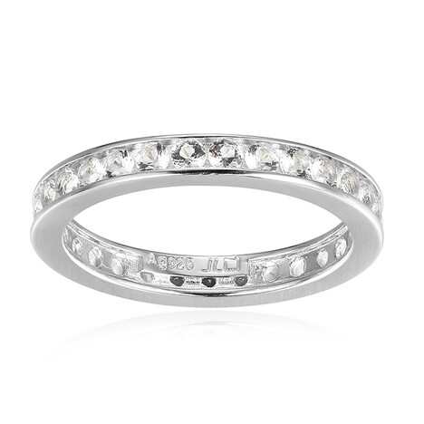 Weißer Topas-Silberring