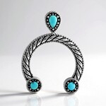 Ciondolo in argento con Turchese Kingman Mohave Blu (Jones Lee)